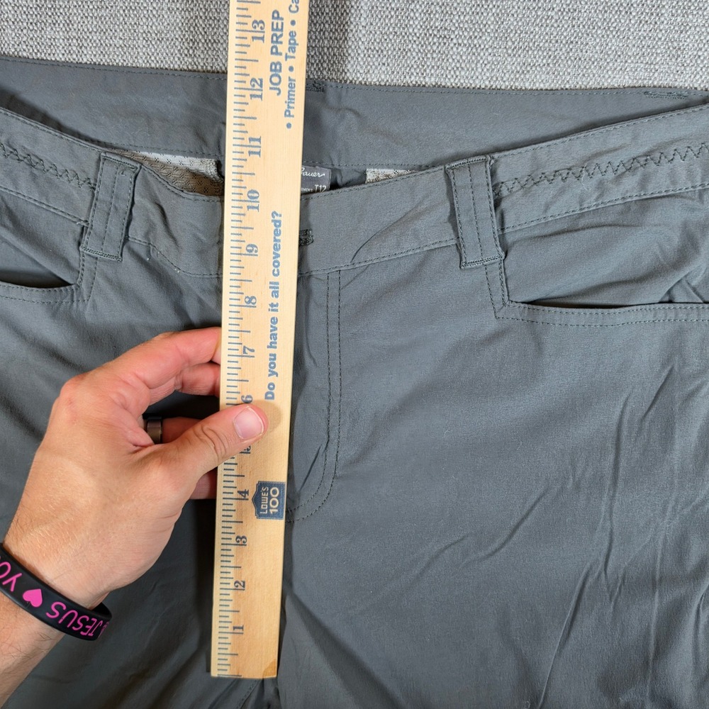 Eddie Bauer Travex Pants Womens 12 35/34 Grey Roll Up Nylon Stretch Hiking - Picture 8 of 10